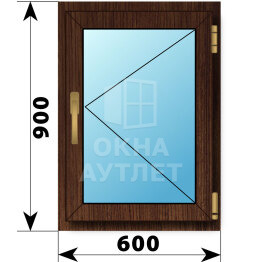 Поворотное окно из дуба 600×900 ОА-44985