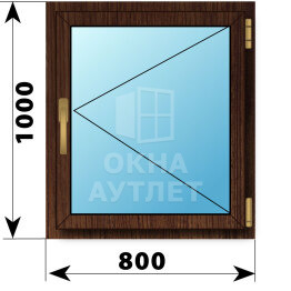 Поворотное окно из дуба 800×1000 ОА-45444
