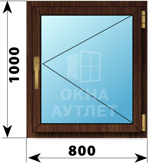 Поворотное окно из дуба 800×1000 ОА-45444
