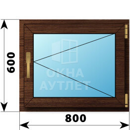 Поворотное окно из дуба 800×600 ОА-44748
