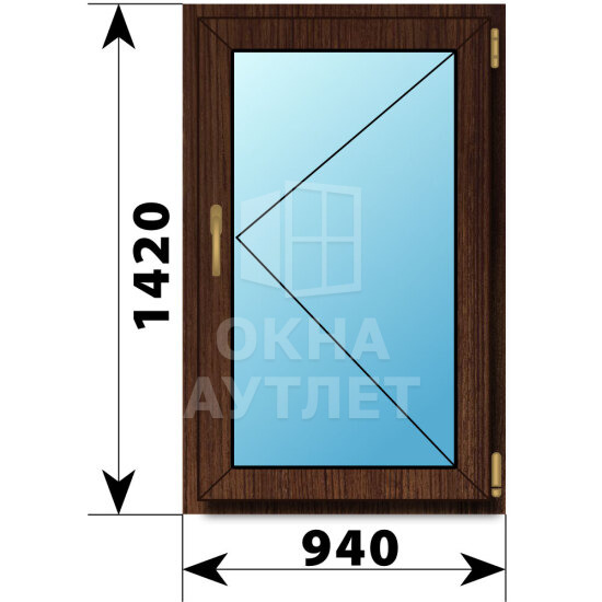 Поворотное окно из дуба 940×1420 ОА-49907
