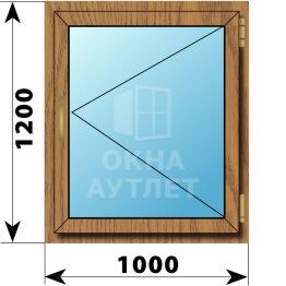 Поворотное окно из лиственницы 1000×1200 ОА-49268