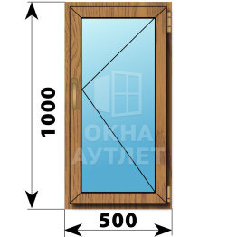 Поворотное окно из лиственницы 500×1000 ОА-44274