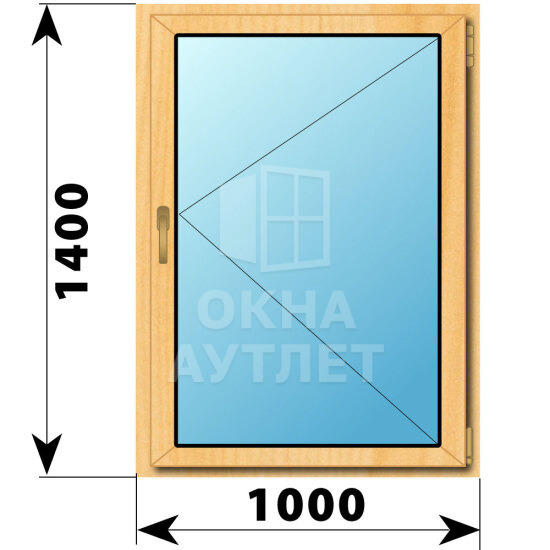 Поворотное окно из сосны 1000×1400 ОА-41842