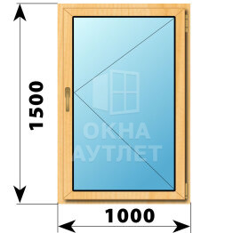 Поворотное окно из сосны 1000×1500 ОА-41902