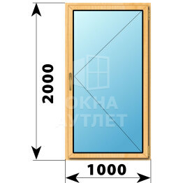 Поворотное окно из сосны 1000×2000 ОА-42025
