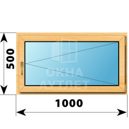 Поворотное окно из сосны 1000×500 ОА-41380