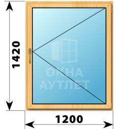 Поворотное окно из сосны 1200×1420 ОА-41947