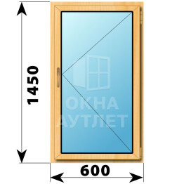 Поворотное окно из сосны 600×1450 ОА-41611