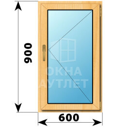 Поворотное окно из сосны 600×900 ОА-41395