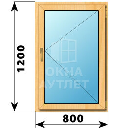 Поворотное окно из сосны 800×1200 ОА-41620