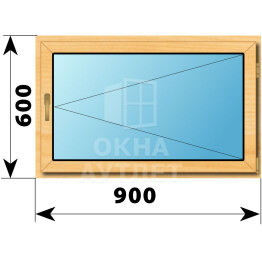 Поворотное окно из сосны 900×600 ОА-41374