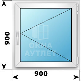 Поворотное пластиковое окно 900×900 ОА-39346