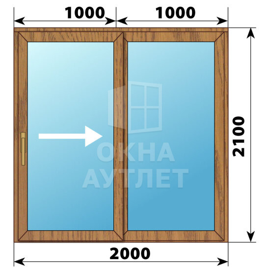 Раздвижная дверь из лиственницы 2000×2100 2С ОА-62299
