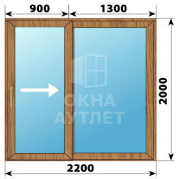 Раздвижная дверь из лиственницы 2200×2000 2СН ОА-62329