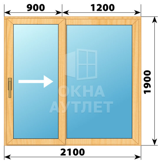 Раздвижная дверь из сосны 2100×1900 2СН ОА-62233