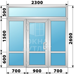 Теплая алюминиевая входная группа 2300×2600 ОА-66364