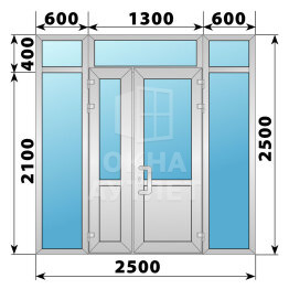 Теплая алюминиевая входная группа 2500×2500 ОА-66442