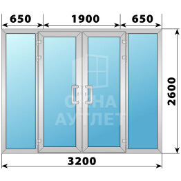 Теплая алюминиевая входная группа 3200×2600 ОА-63886