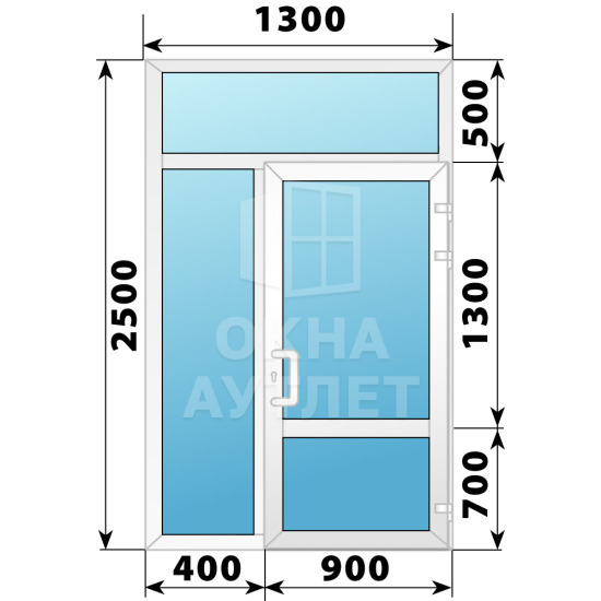 Теплая пластиковая входная группа 1300×2500 ОА-63655