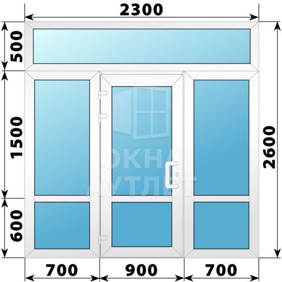 Теплая пластиковая входная группа 2300×2600 ОА-63685