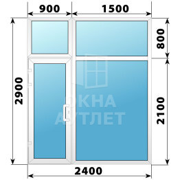 Теплая пластиковая входная группа 2400×2900 ОА-63688