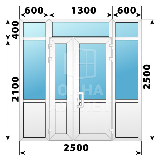 Теплая пластиковая входная группа 2500×2500 №2 ОА-63586