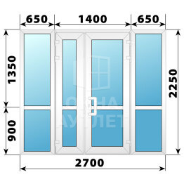 Теплая пластиковая входная группа 2700×2250 ОА-63718