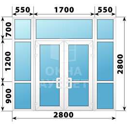 Теплая пластиковая входная группа 2800×2800 ОА-63739