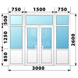 Теплая пластиковая входная группа 3000×2600 №2 ОА-63736