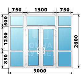 Теплая пластиковая входная группа 3000×2600 ОА-63607