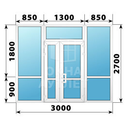 Теплая пластиковая входная группа 3000×2700 ОА-63748
