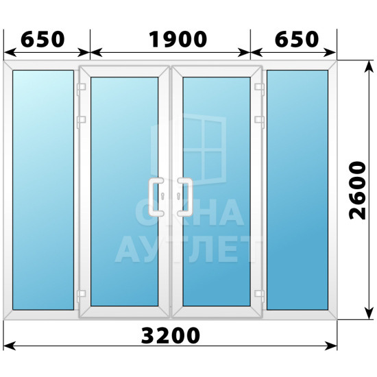 Теплая пластиковая входная группа 3200×2600 ОА-63661
