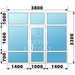 Теплая пластиковая входная группа 3800×3300 ОА-63757