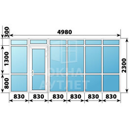 Теплая пластиковая входная группа 4980×2300 ОА-63730