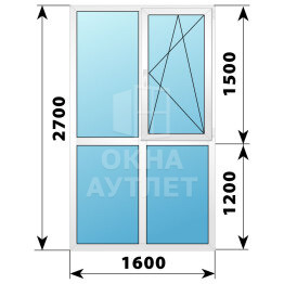 Теплое пластиковое панорамное остекление 1600×2700 ОА-43701