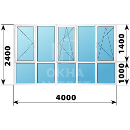 Теплое пластиковое панорамное остекление 4000×2400 ОА-43740